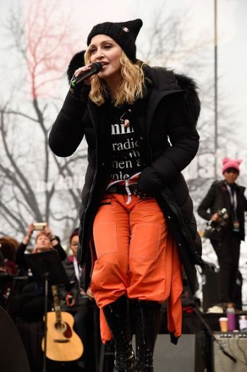 Madonna sings Express Yourself and Human Nature at Women's March on Washington Cher (46)