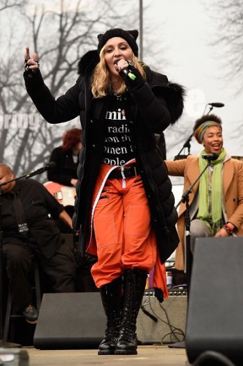 Madonna sings Express Yourself and Human Nature at Women's March on Washington Cher (47)