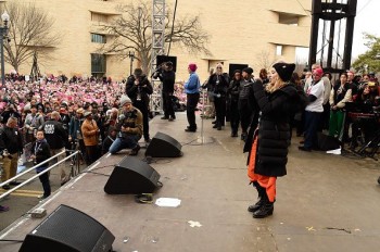 Madonna sings Express Yourself and Human Nature at Women's March on Washington Cher (51)