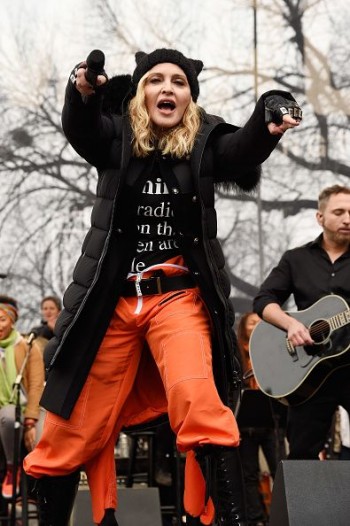 Madonna sings Express Yourself and Human Nature at Women's March on Washington Cher (57)