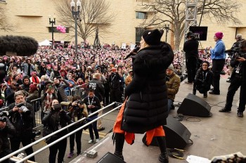 Madonna sings Express Yourself and Human Nature at Women's March on Washington Cher (58)