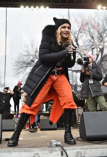 Madonna sings Express Yourself and Human Nature at Women's March on Washington Cher (60)