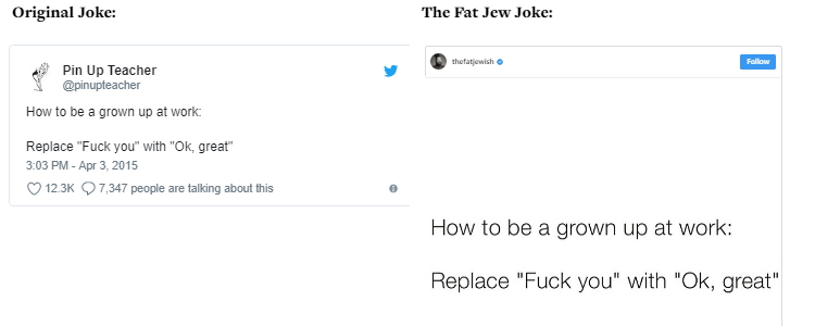 The Fat Jew allegedly steals jokes 02