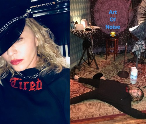 Madonna is back in the studio making music - Tired