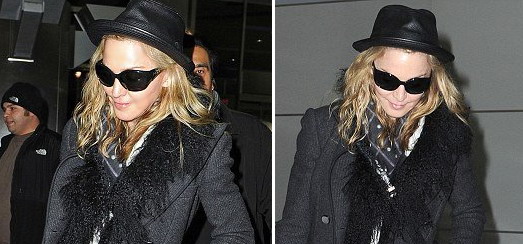 Madonna at JFK airport, New York [21 February 2012 – Pictures]