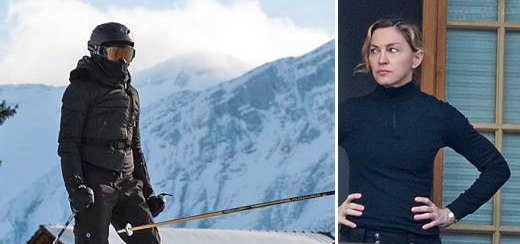 Madonna spotted skiing in Gstaad, Switzerland [December 2012]