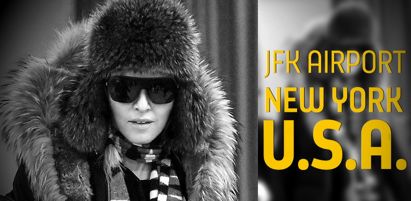 Madonna at JFK Airport, New York [21 February 2015 – Pictures]
