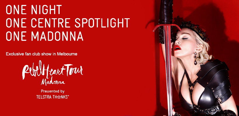 Unique Fan Club Show “MADONNA: TEARS OF A CLOWN” in Melbourne