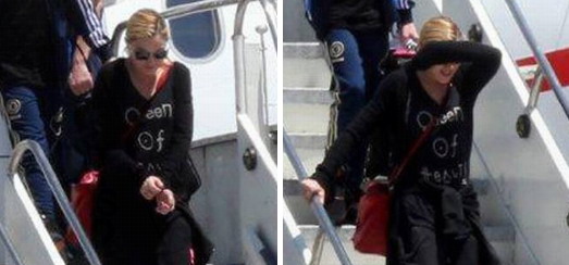 Madonna arrivant à l’aéroport Galeao de Rio de Janeiro [30 Novembre 2012]