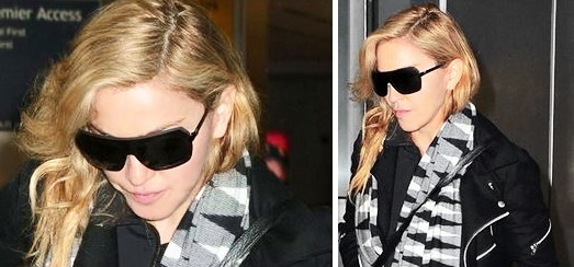 Madonna quitte l’aéroport JFK de New York [18 Novembre 2013 – Photos]