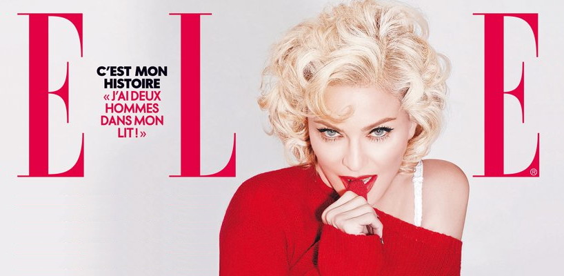 Madonna en couverture du mlagazine ELLE France [numéro du 31 décembre 2015]