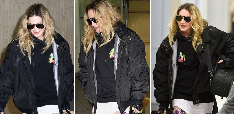 Madonna repérée à l’aéroport JFK de New York [20 avril 2016 – Photos]