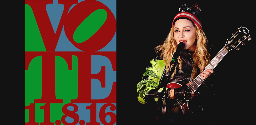 Madonna chante 5 morceaux en version acoustique au Washington Square Park, New York [7 novembre 2016 – Photos & Vidéo]