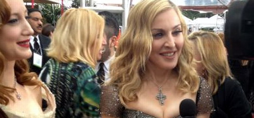 Madonna sur le tapis rouge aux Golden Globes 2012 – Reportage, Photos et Vidéo